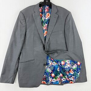 Indochino Newbury 50 Wool Mens Suit Jacket Size 42 Mens Gray Tweed 100% Wool‎